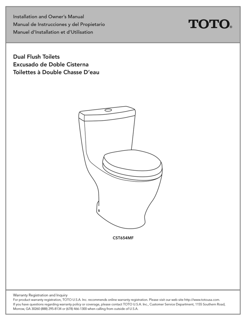 Toto CST654MF Installation and owner's manual