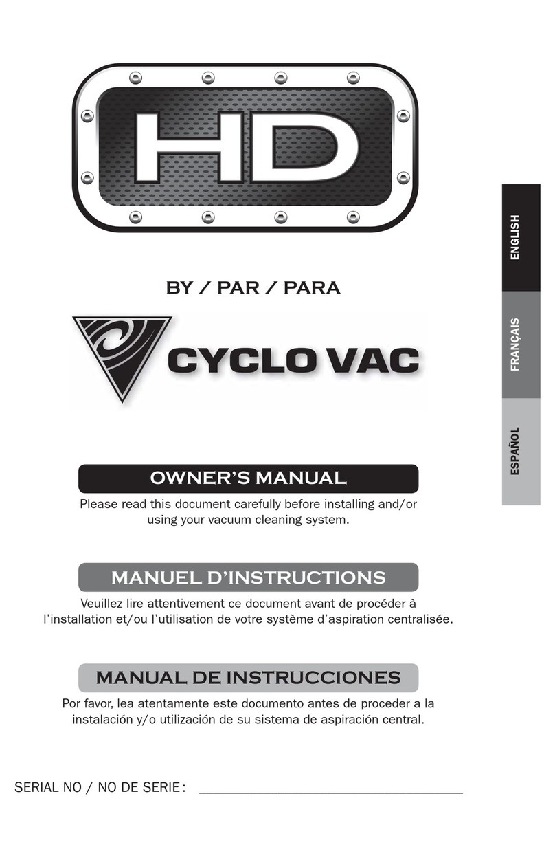 Cyclo Vac HD Series owner's manual