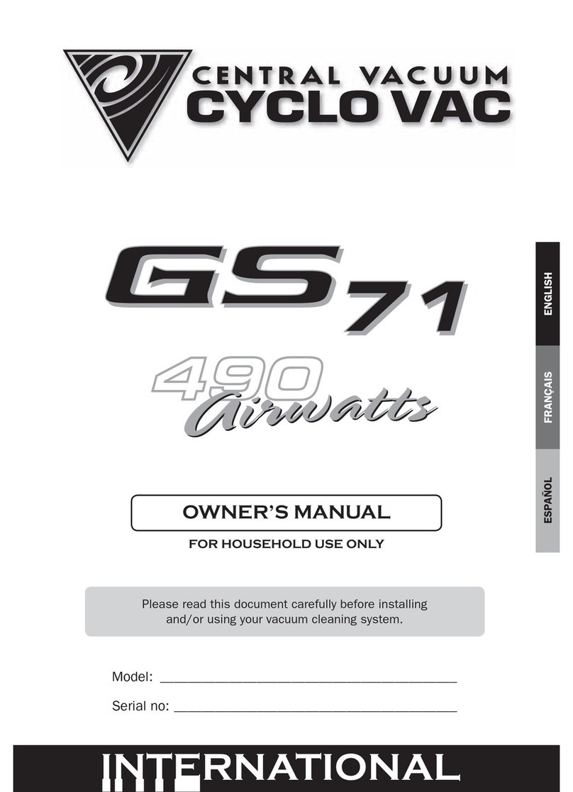Cyclo Vac GS71 owner's manual