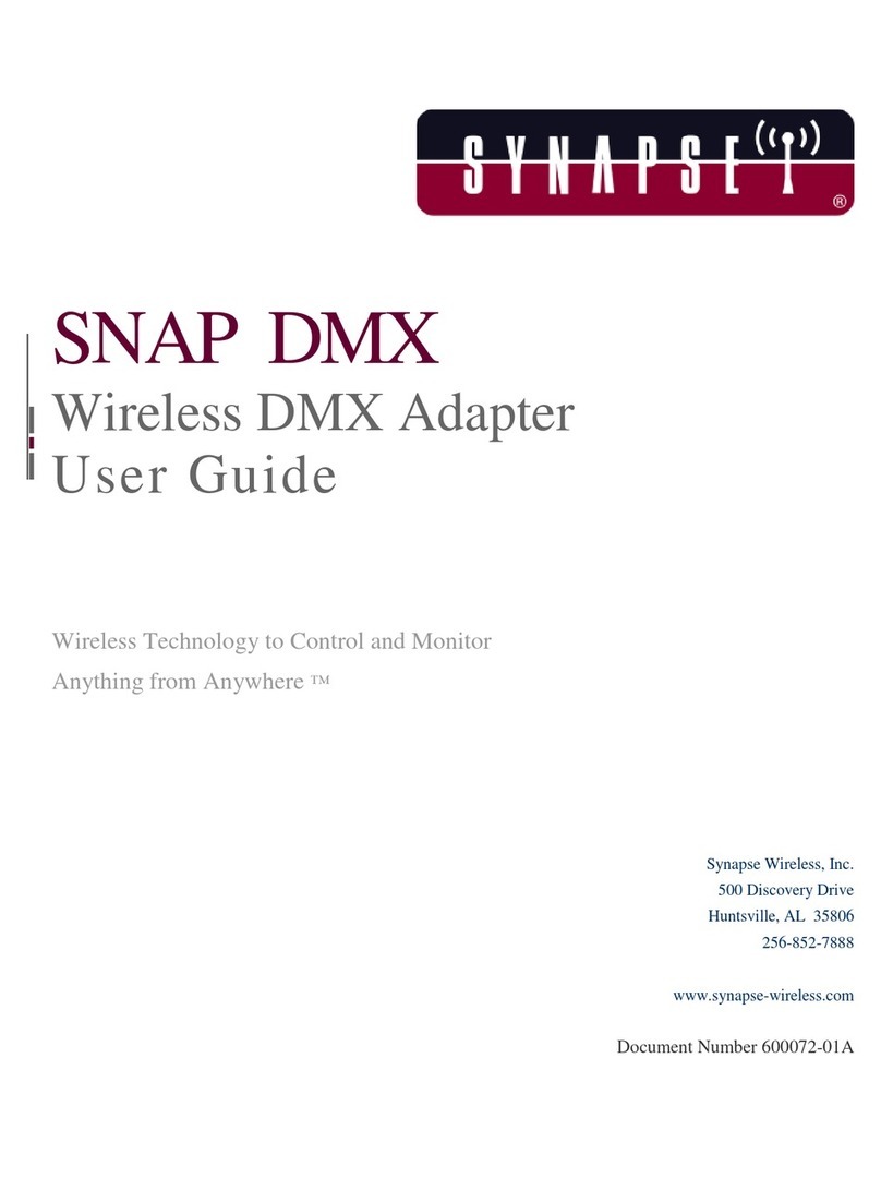 Synapse SNAP DMX User manual