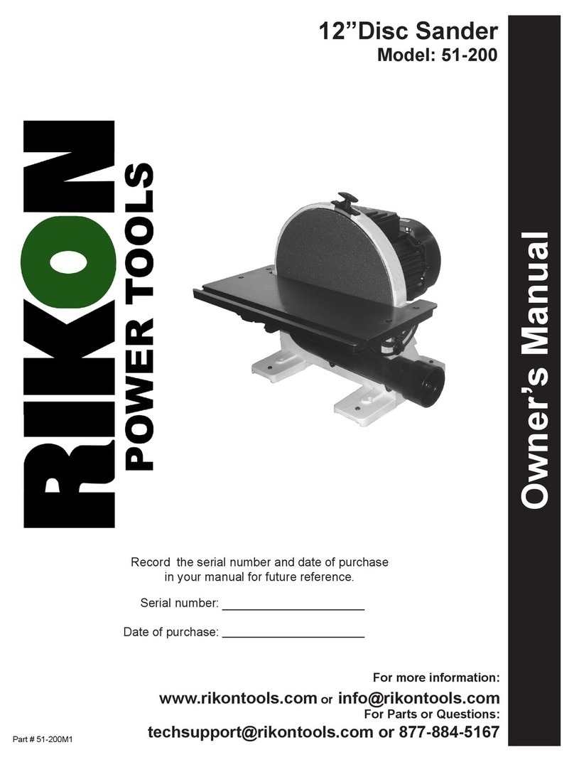 Rikon Power Tools 51200 owner's manual