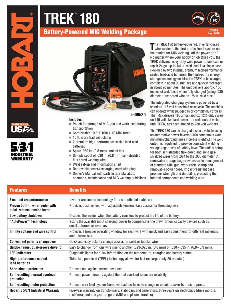 Hobart TREK 180 user guide