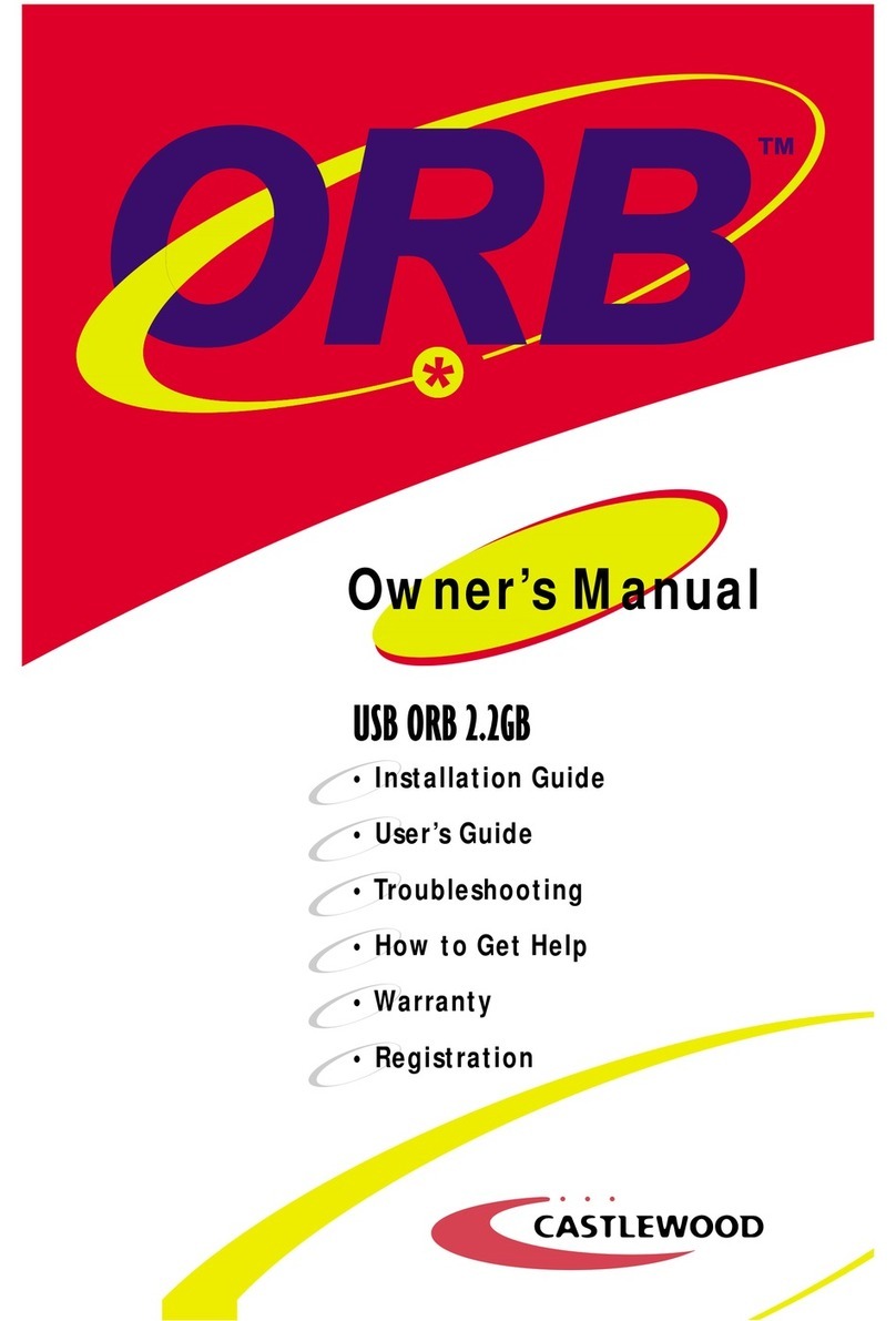 Castlewood USB ORB 2.2GB owner's manual