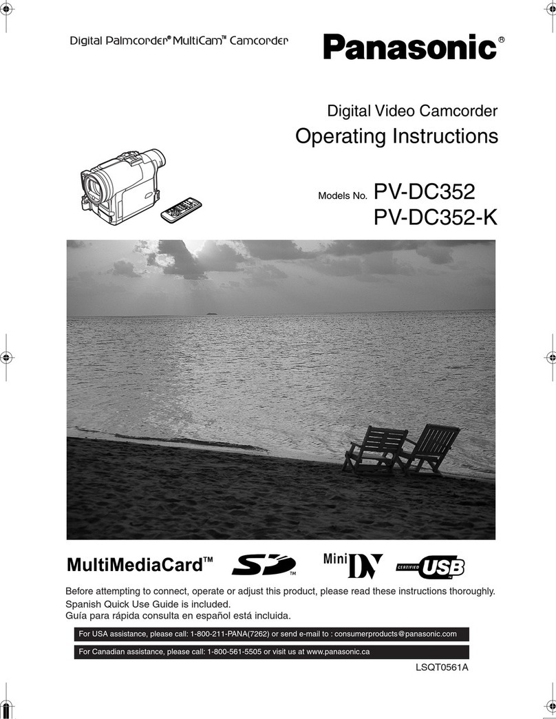 Panasonic Palmcorder PV-DC352 User manual