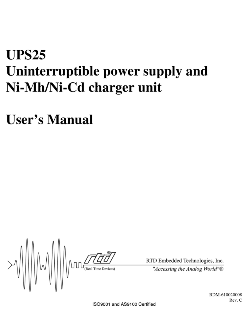 rtd UPS25 user manual