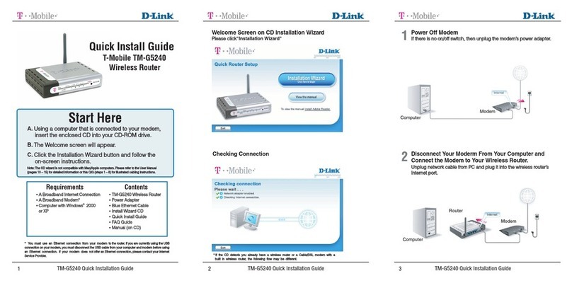 T-Mobile tm-g5240 - T-mobile Hotspot Wireless User manual