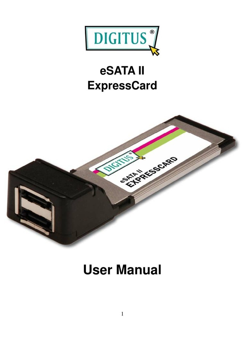 Digitus ExpressCard eSATA II User manual