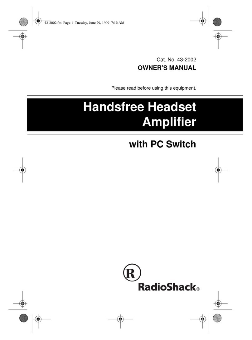 Radio Shack 43-2002 User manual