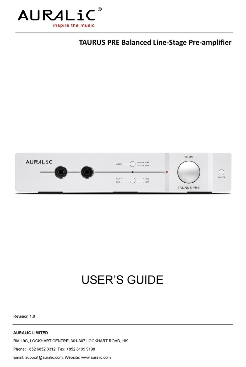 Auralic TAURUS PRE User manual