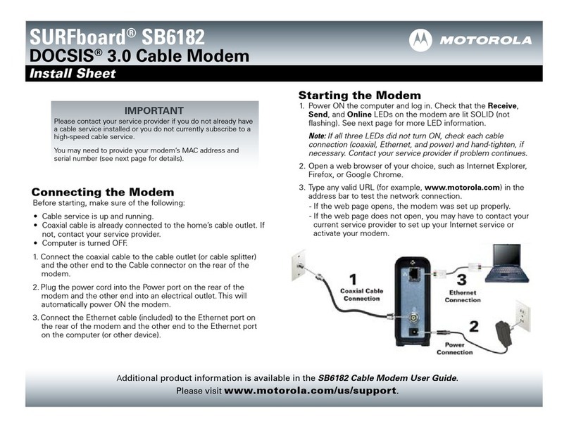 Motorola SURFboard SB6182 User manual