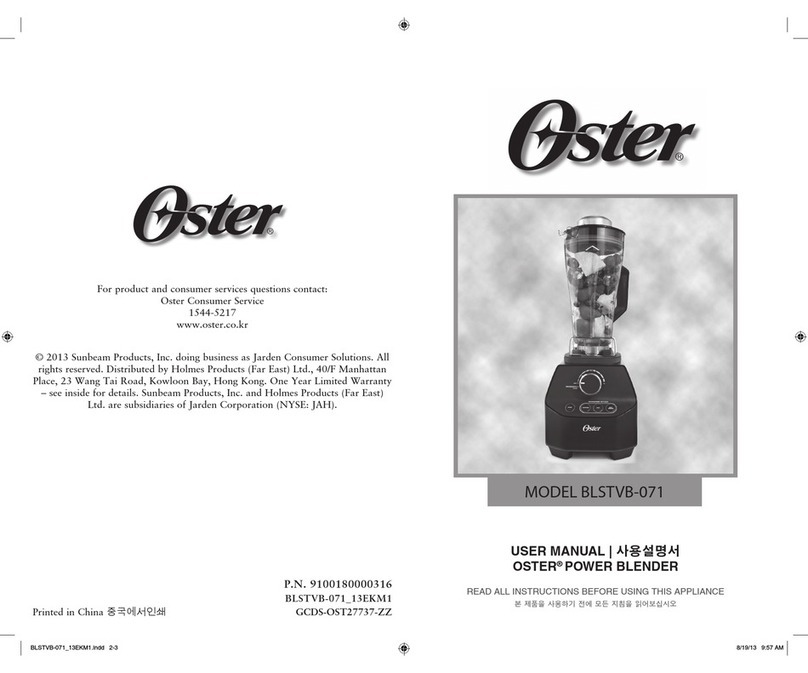 Oster BLSTVB-071 User manual Oster BLSTVB-071 User manual