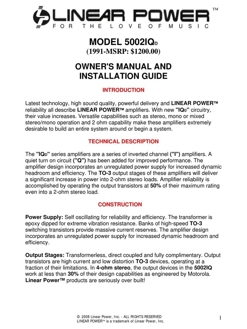 Linear Power 5002IQ Programming manual