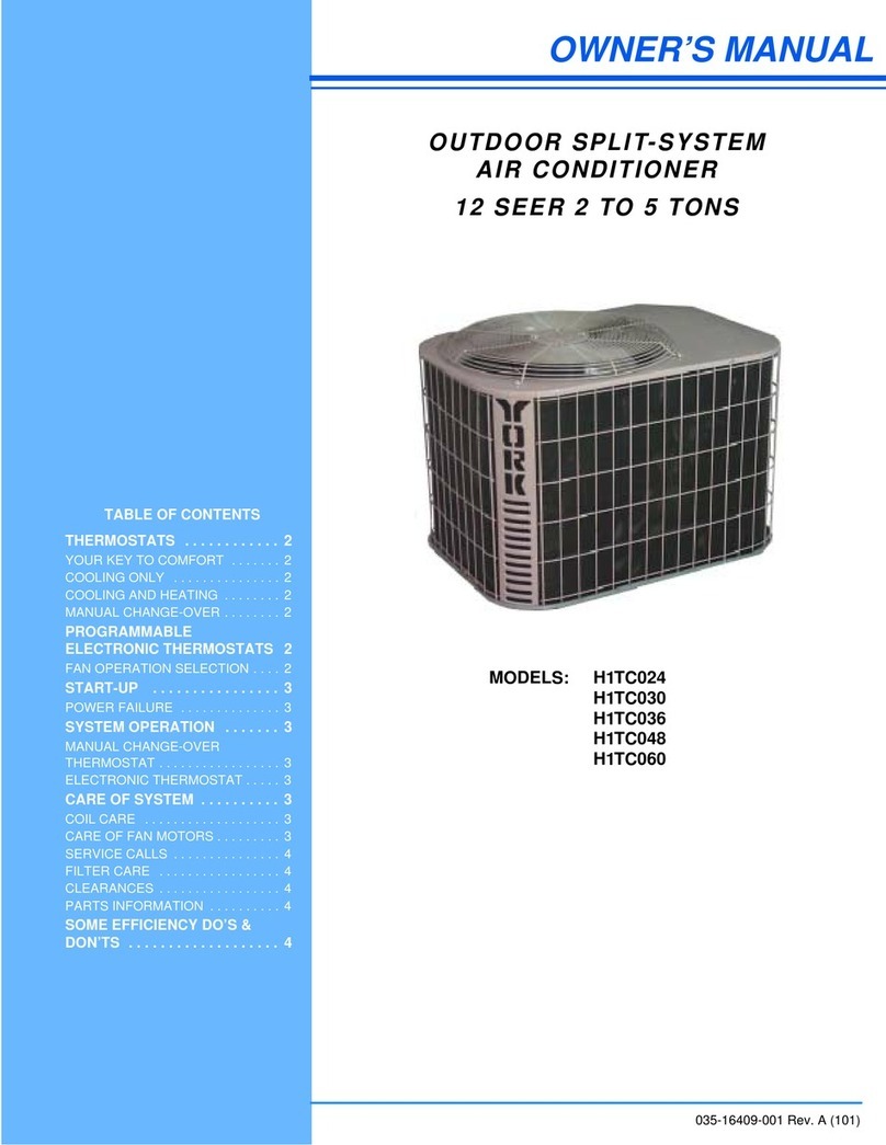 York H1TC024 User manual