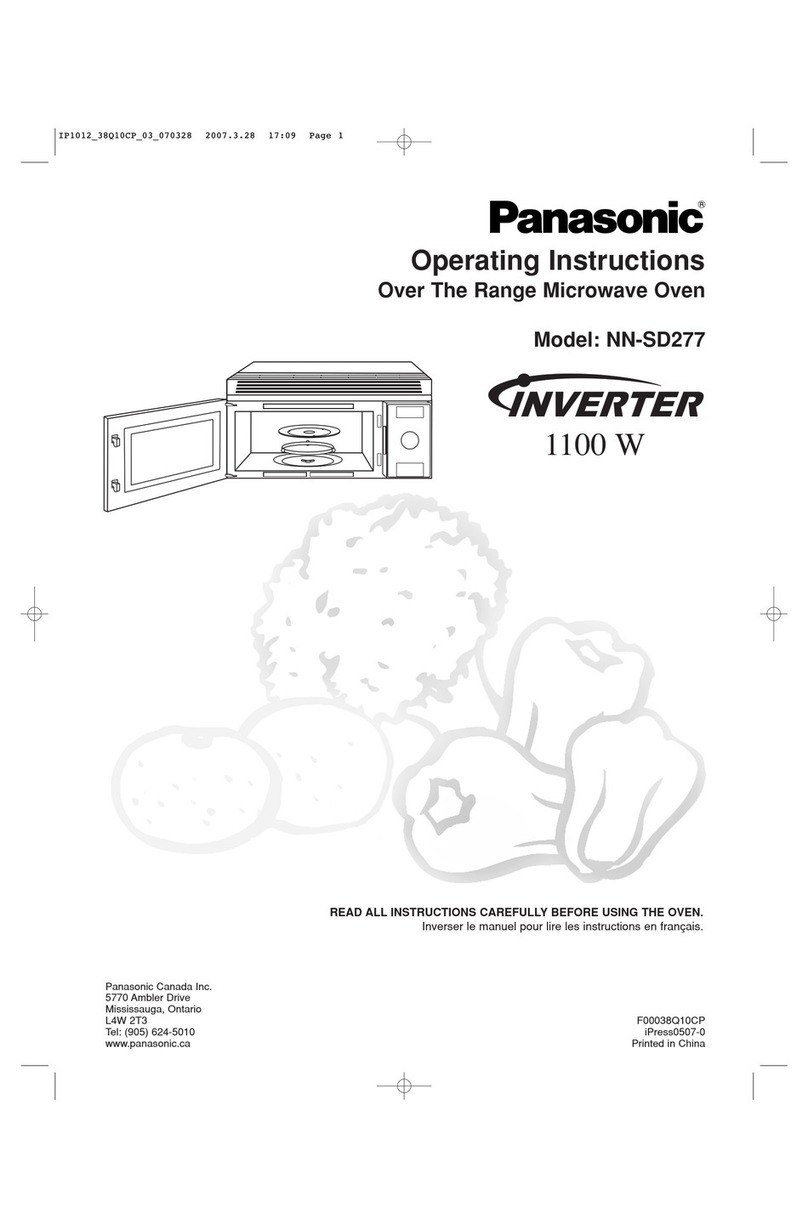 Panasonic NN-SD277 User manual Panasonic NN-SD277 User manual