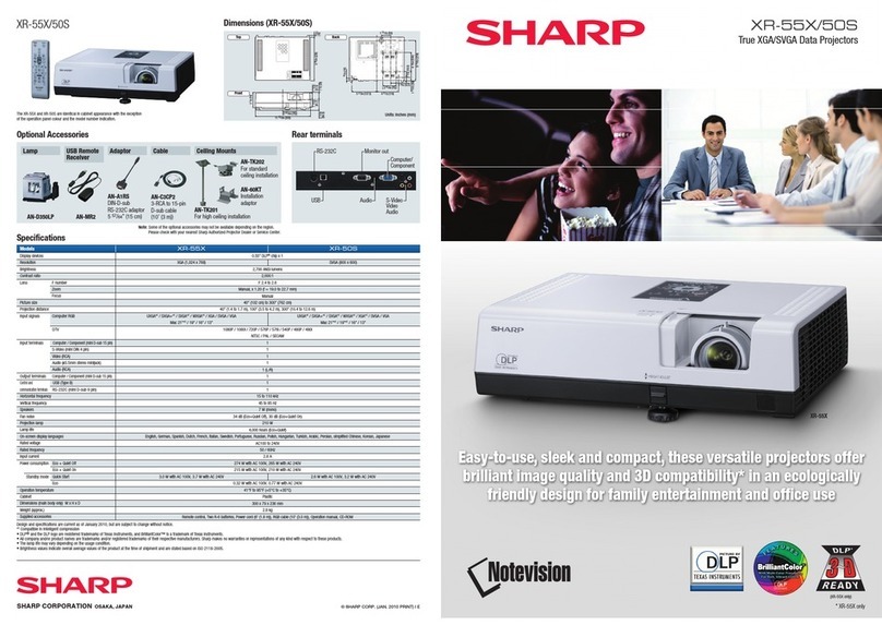 Sharp Notevision XR-55X User manual