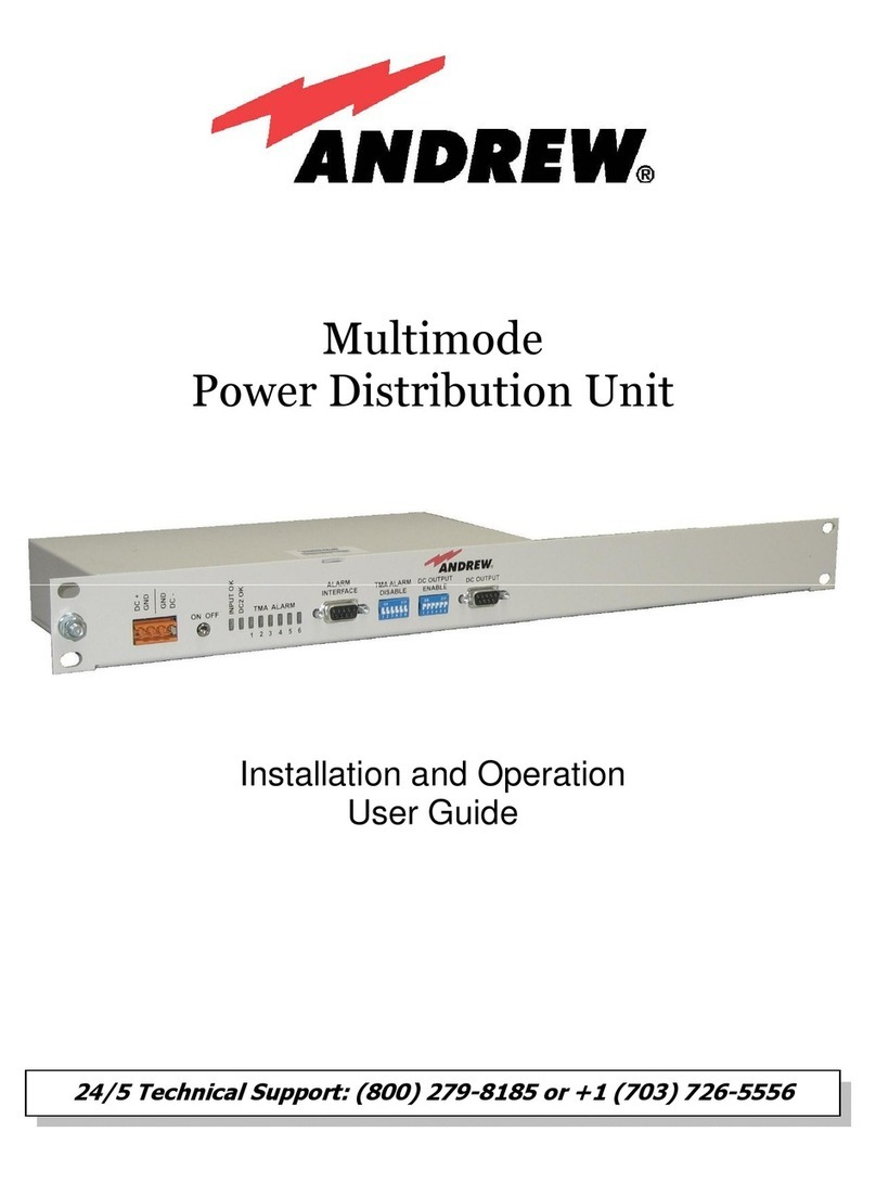 Andrew Multimode Power Distribution Unit User manual