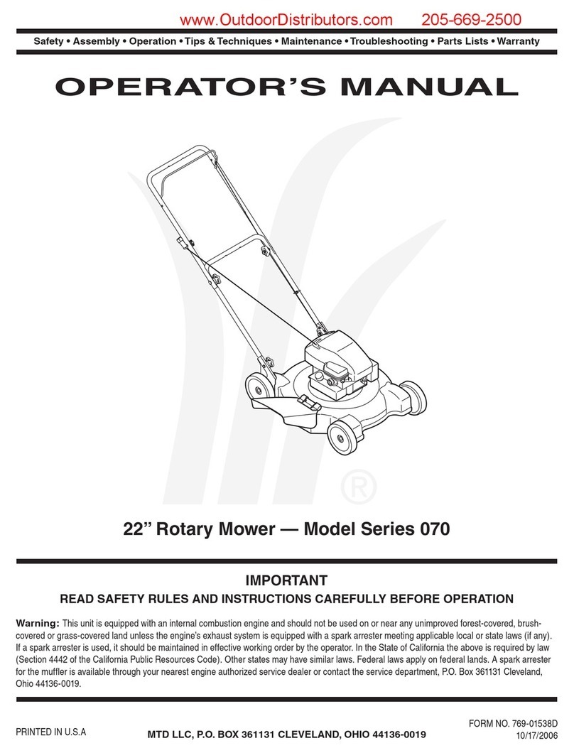 MTD 070 Series User manual