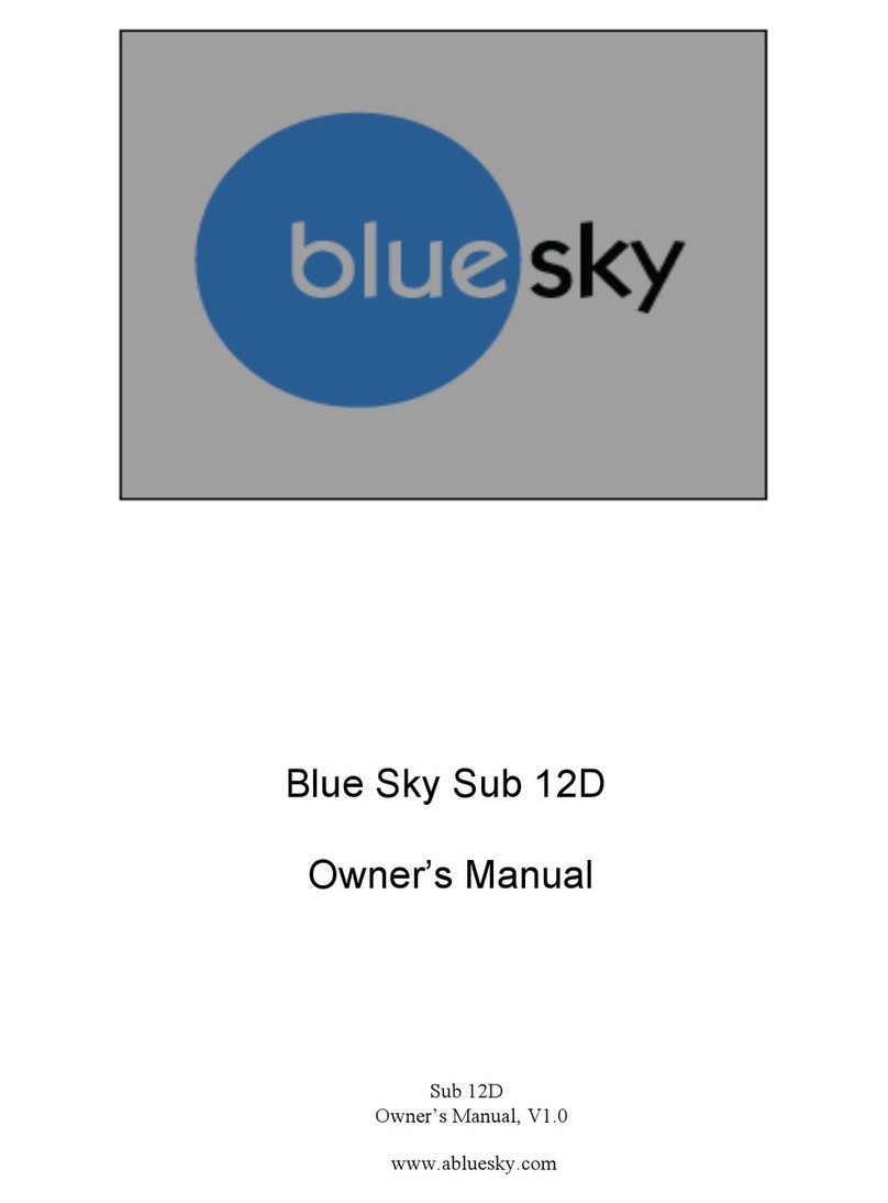 Bluesky Sub 12D owner's manual