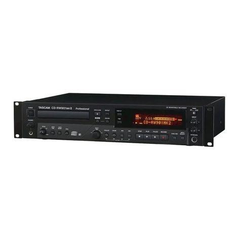 Tascam CD-RW901MKII owner's manual Tascam CD-RW901MKII owner's manual