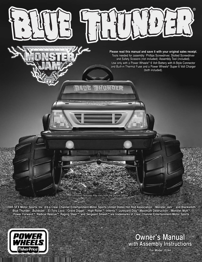 Monster Jam Blue Thunder J5244 Owner's manual with assembly instructions Monster Jam Blue Thunder J5244 Owner's manual with assembly instructions