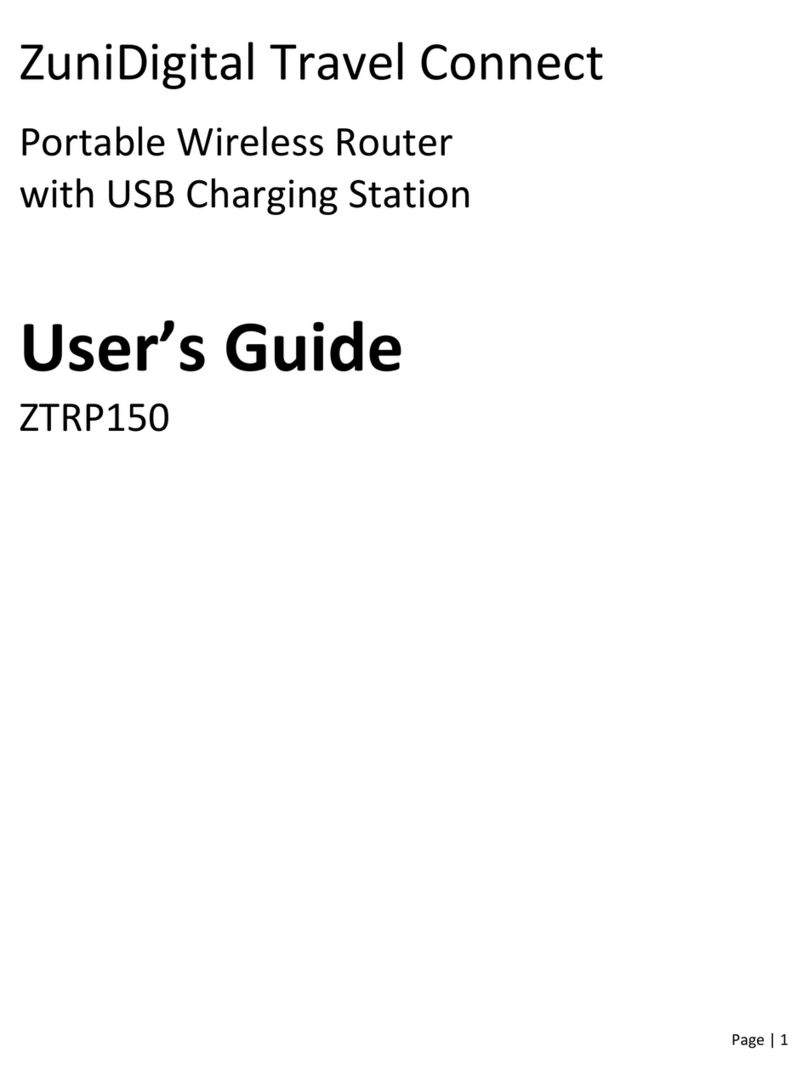 ZuniDigital Travel Connect ZTRP150 user guide