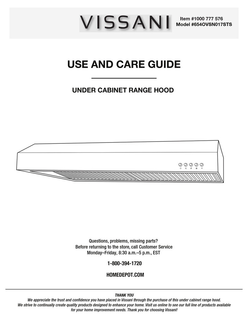 Vissani 654OVSN017STS Use and care guide