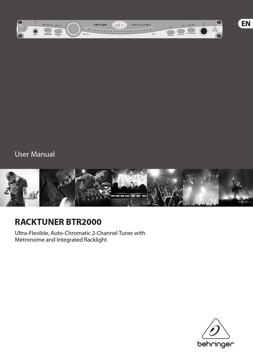 Behringer Racktuner BTR2000 user manual