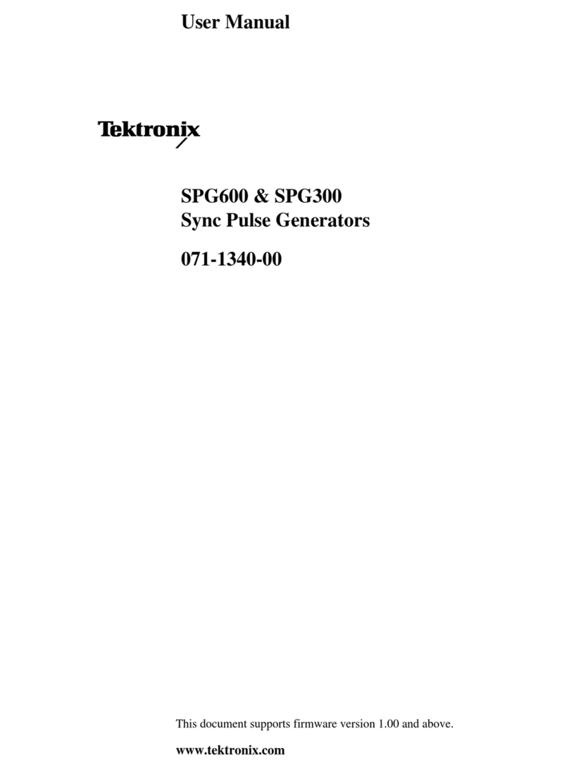 Tektronix SPG600 User manual