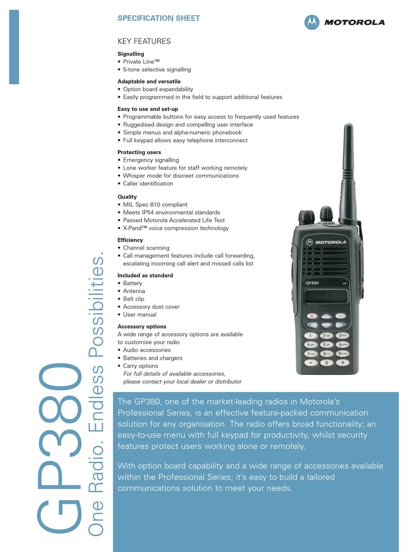 Motorola GP380 Series User manual