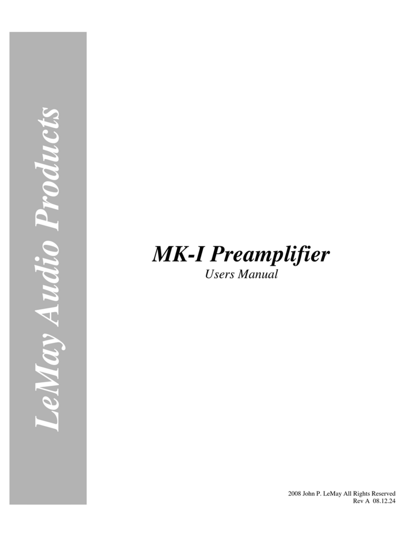 LeMay Audio Products MK-I user manual