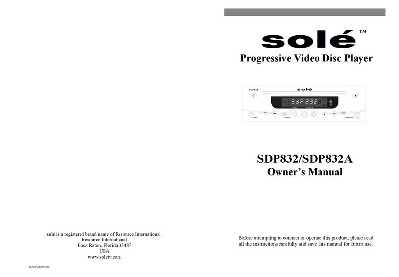 SOLE SDP832 owner's manual