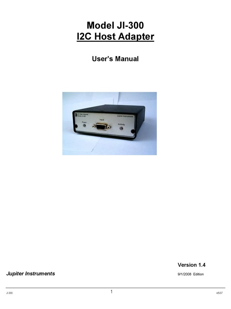 Jupiter Instruments JI-300 I2C user manual