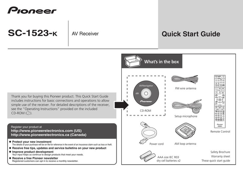 Pioneer SC-1523-K quick start guide
