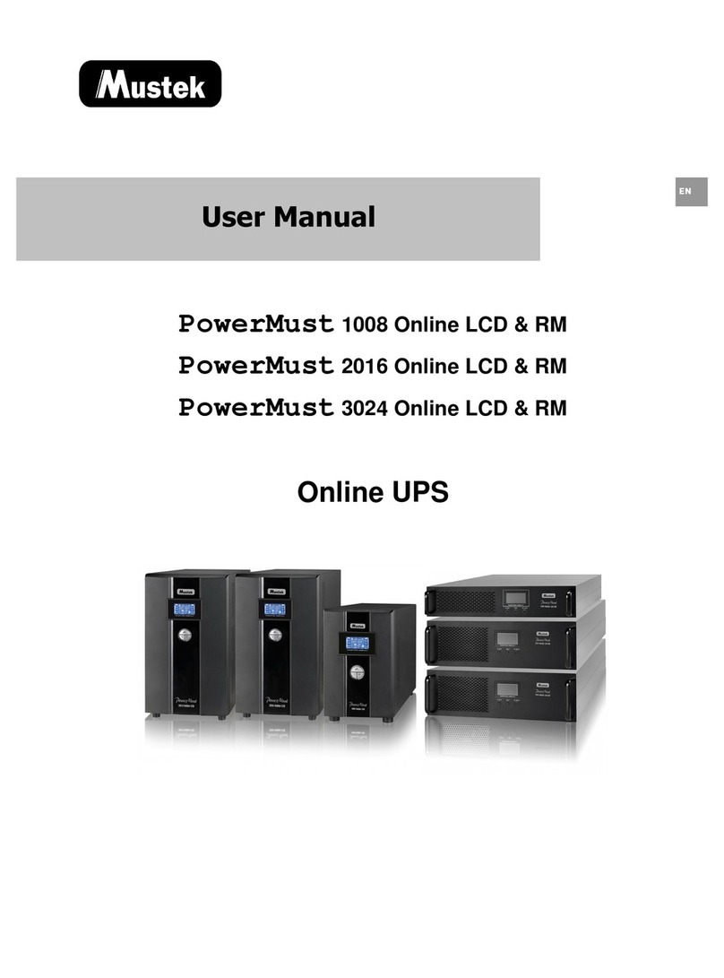 Mustek POWERMUST 1008 ONLINE LCD user manual