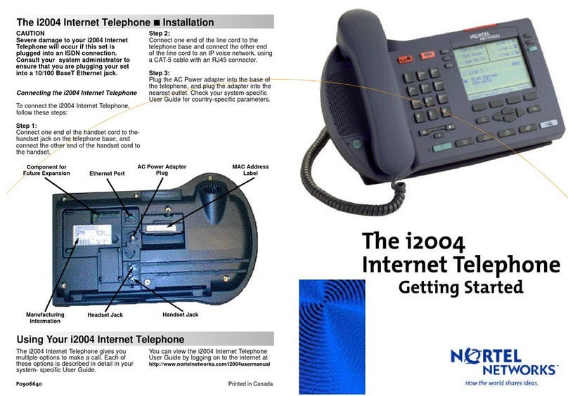 Nortel i2004 Getting started