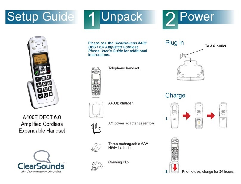 ClearSounds A400E DECT 6.0 Setup guide