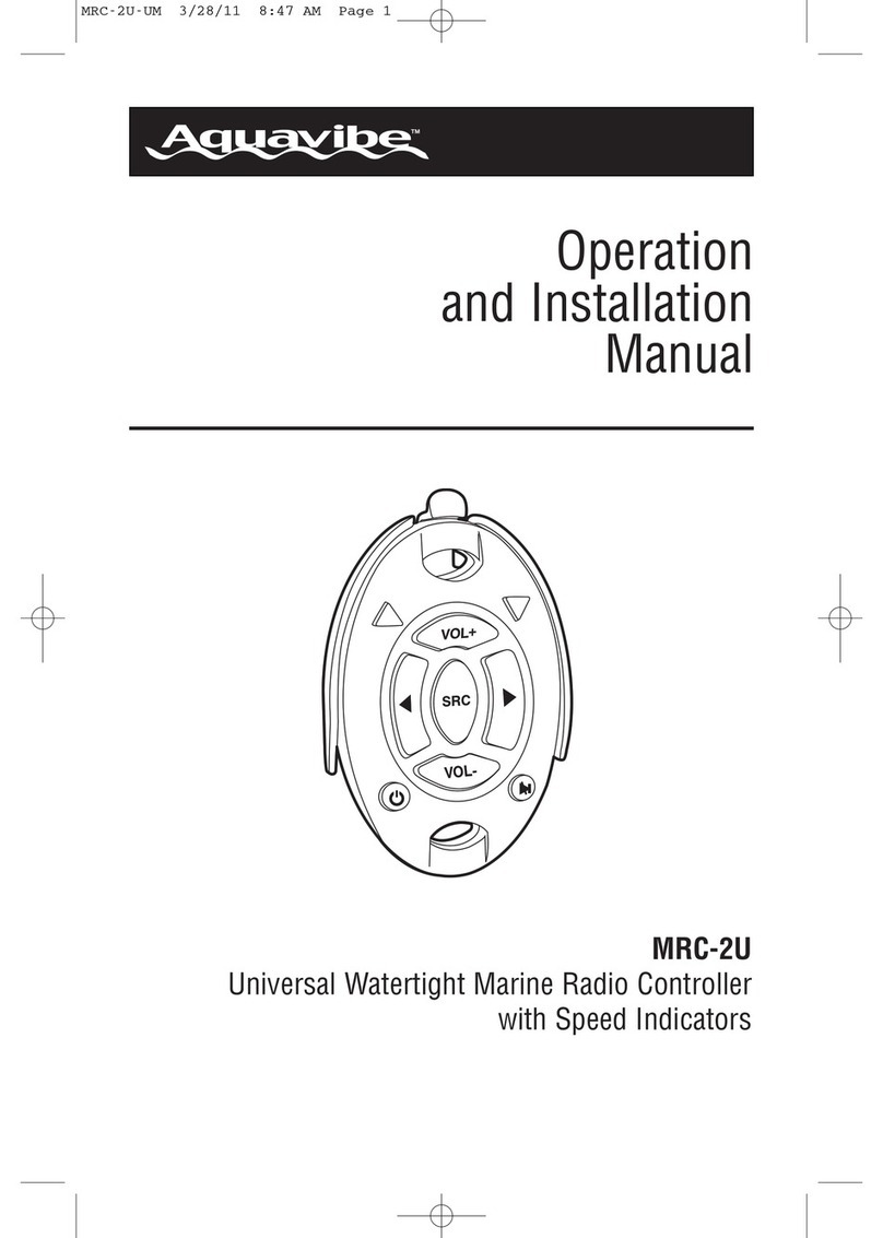 Aquavibe MRC-2U Operation and installation manual