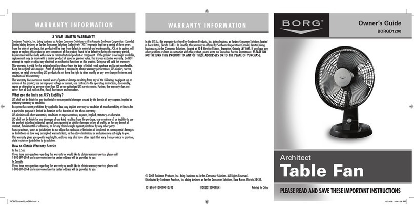 Borg BORGD1200 User manual