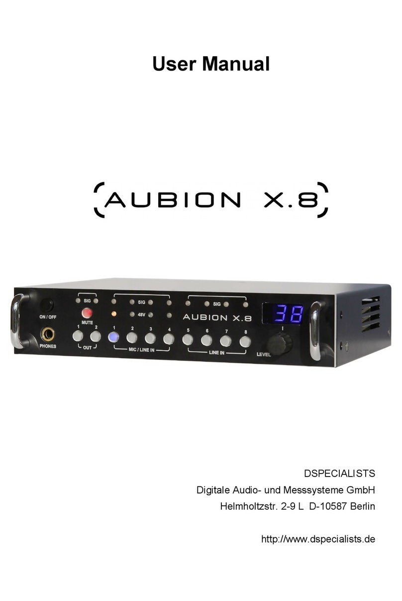 Dspecialists Aubion X.8 user manual