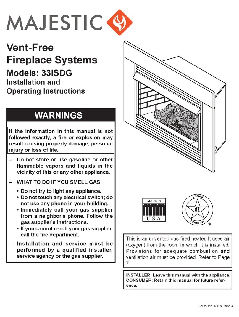 Majestic 33ISDG Installation and operating instructions