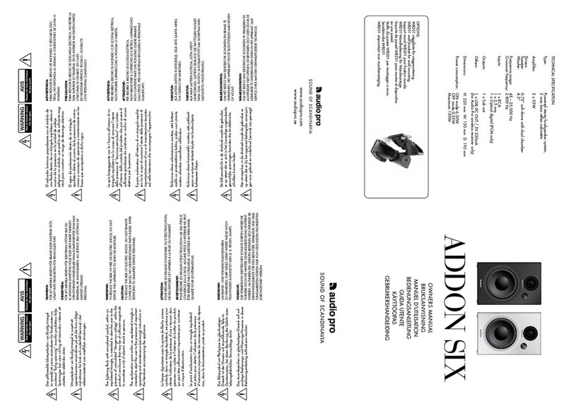 Audio Pro ADDON SIX owner's manual