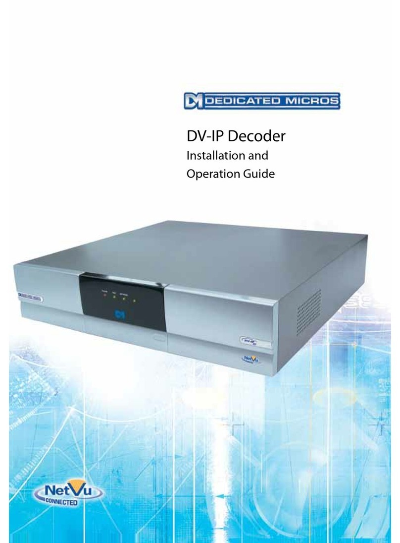 Dedicated Micros DV-IP Decoder Operating instructions