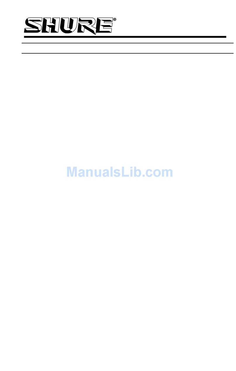 Shure UHF Wireless System Owner's manual