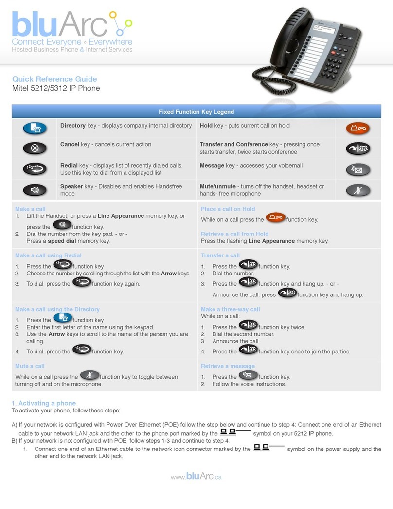 Mitel OfficeConnect 5212 User manual Mitel OfficeConnect 5212 User manual