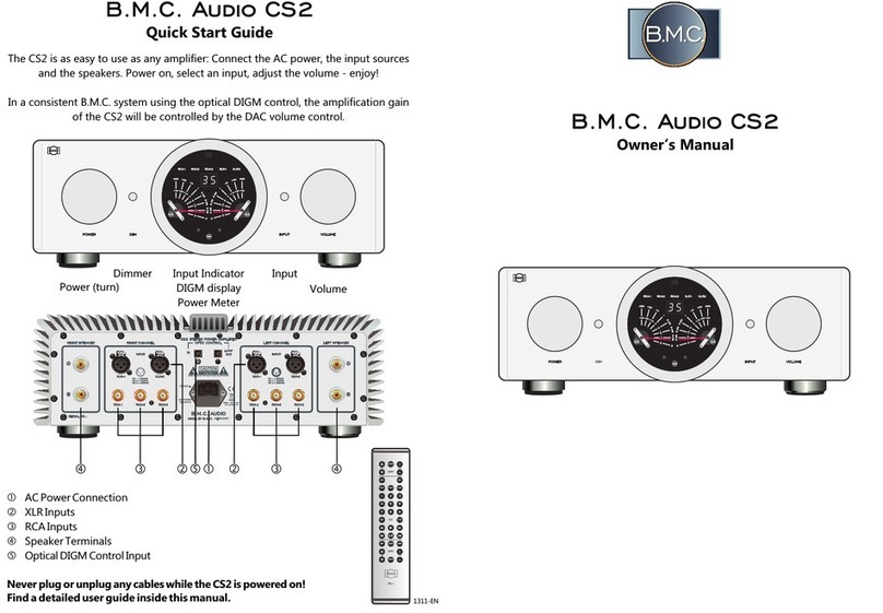 B.M.C. CS2 owner's manual