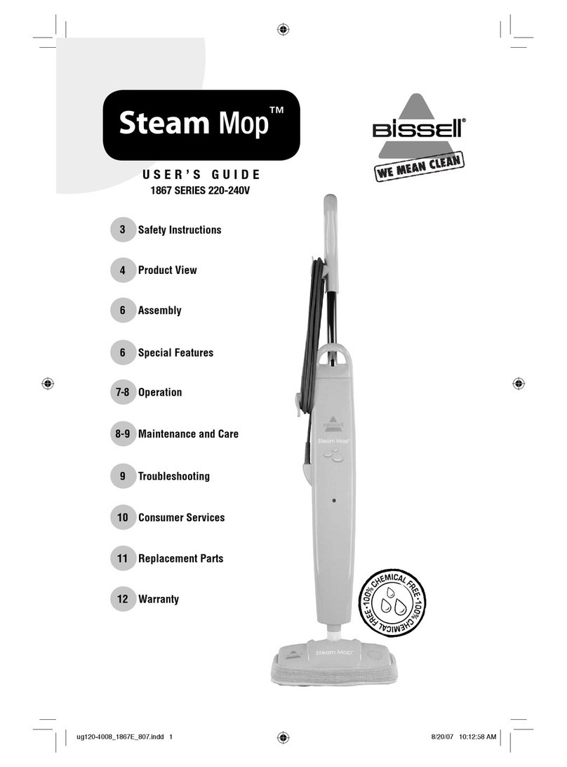 Bissell Steam Mop 1867 SERIES user guide