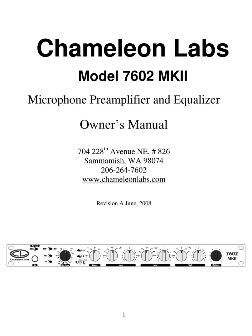 Chameleon Labs 7602 MKII owner's manual