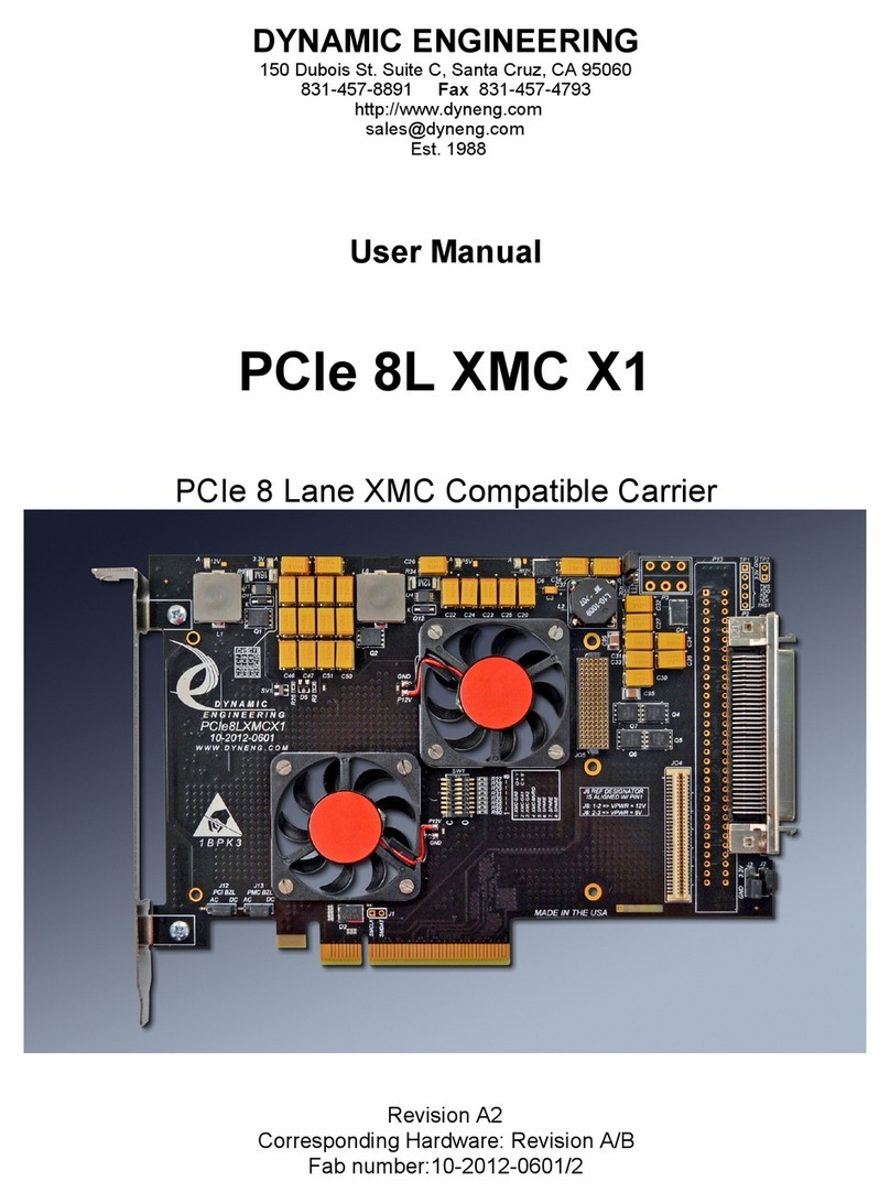 Dynamic Engineering PCIe 8L XMC X1 User manual