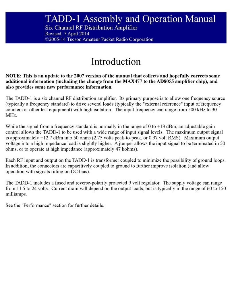 Tucson TADD-1 Assembly and operation manual