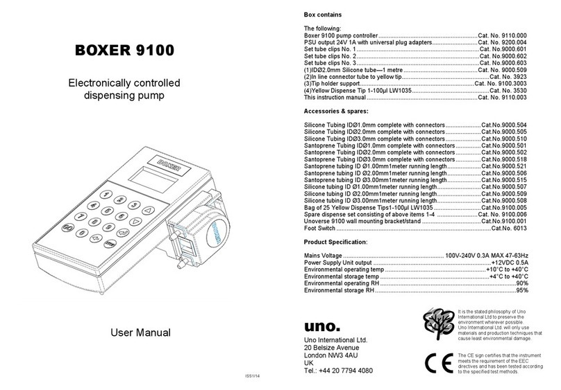 Uno International BOXER 9100 user manual